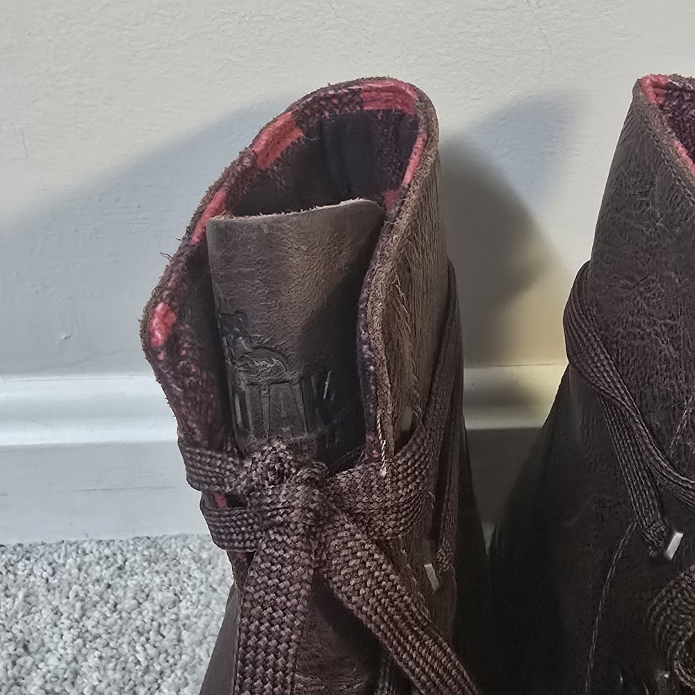 Kodiak Womens Waterproof Leather Lace-Up Boots Brown Plaid Lining Size 9.5 EU 41 - Picture 4 of 8